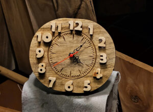 Handcrafted Clock Made from Natural Wood